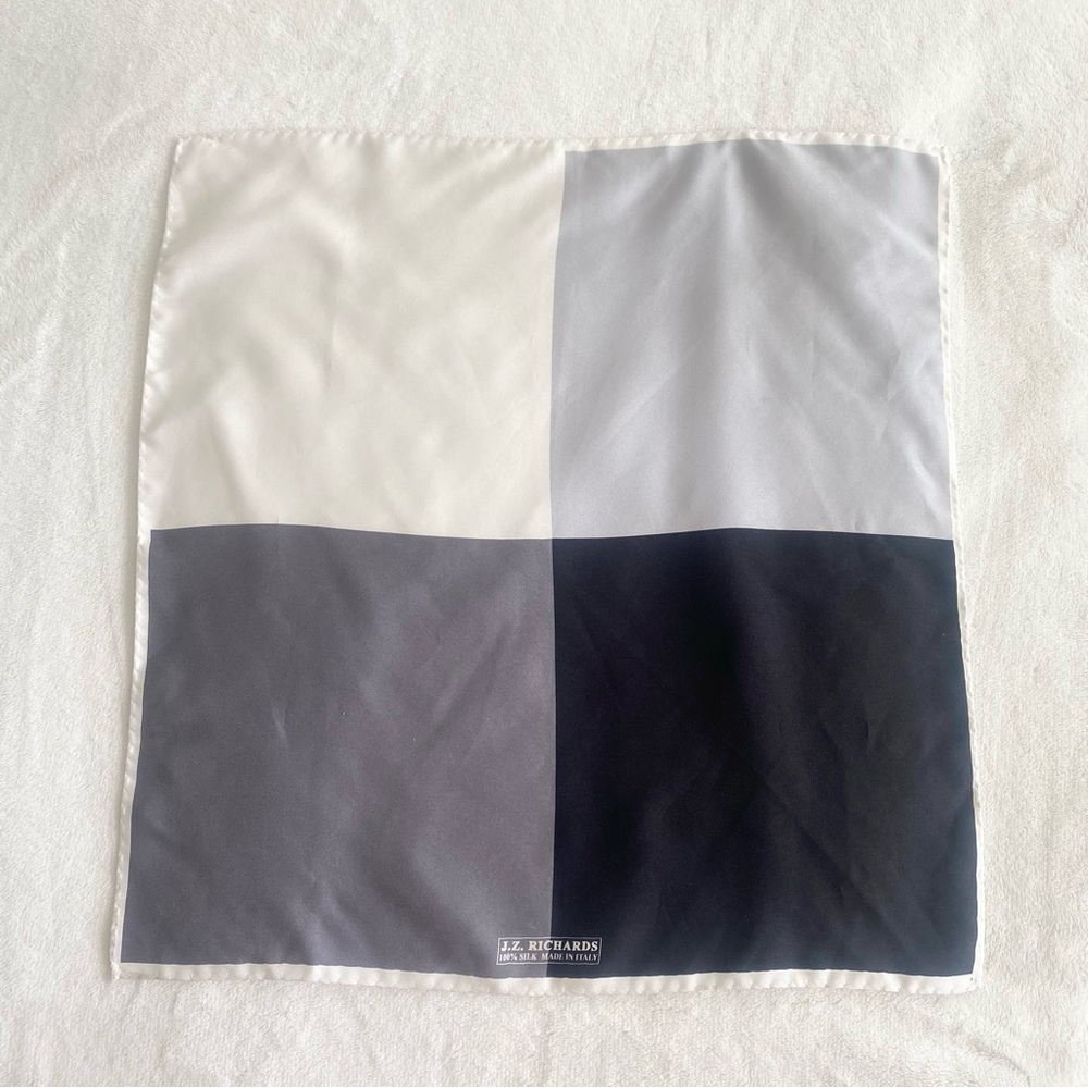 2 Vintage 100% Silk Handkerchief Pocket Square Scarf J.Z. Richards Made in Italy - Picture 3 of 10